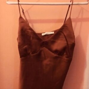 Abercrombie & Fitch Womens Small Brown Bustier Camisole Top